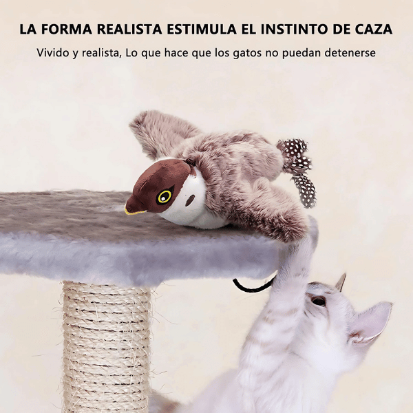 Pájaro Interactivo - Despierta la felicidad y el instinto de tu gato