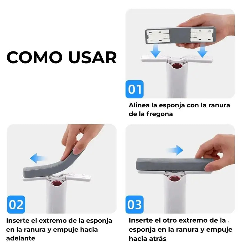Mini Mopa Portátil - Limpieza sin esfuerzo con una sola mano
