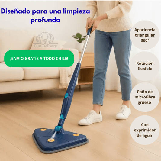 Mopa Triangular 360 - Adiós a Esquinas con Polvo