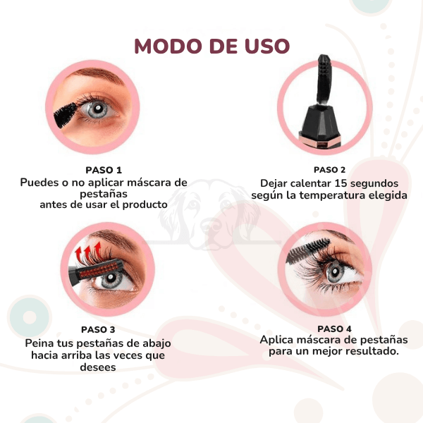 Encrespador eléctrico -Pestañas de impacto, sin pellizcos, sin quiebres. 🚀